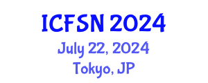 International Conference on Food Security and Nutrition (ICFSN) July 22, 2024 - Tokyo, Japan