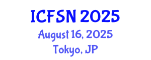 International Conference on Food Security and Nutrition (ICFSN) August 16, 2025 - Tokyo, Japan
