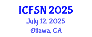 International Conference on Food Security and Nutrition (ICFSN) July 12, 2025 - Ottawa, Canada