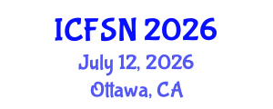 International Conference on Food Security and Nutrition (ICFSN) July 12, 2026 - Ottawa, Canada