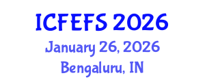 International Conference on Forecasting Economic and Financial Systems (ICFEFS) January 26, 2026 - Bengaluru, India International Conference on Forecasting Economic and Financial Systems (ICFEFS) January 26, 2026 - Bengaluru, India