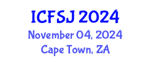 International Conference on Forensic Science and Justice (ICFSJ) November 04, 2024 - Cape Town, South Africa