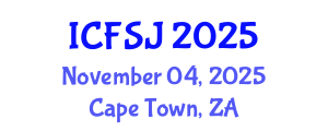 International Conference on Forensic Science and Justice (ICFSJ) November 04, 2025 - Cape Town, South Africa
