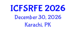 International Conference on Forensic Sciences and Reliable Forensic Evidence (ICFSRFE) December 30, 2026 - Karachi, Pakistan International Conference on Forensic Sciences and Reliable Forensic Evidence (ICFSRFE) December 30, 2026 - Karachi, Pakistan