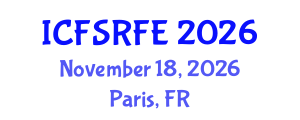 International Conference on Forensic Sciences and Reliable Forensic Evidence (ICFSRFE) November 18, 2026 - Paris, France