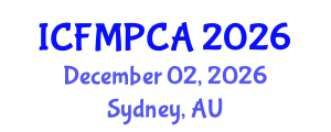 International Conference on Fracture Mechanics, Polymers, Composites and Adhesives (ICFMPCA) December 02, 2026 - Sydney, Australia International Conference on Fracture Mechanics, Polymers, Composites and Adhesives (ICFMPCA) December 02, 2026 - Sydney, Australia