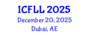 International Conference on French Language and Linguistics (ICFLL) December 20, 2025 - Dubai, United Arab Emirates