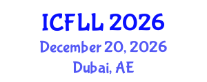 International Conference on French Language and Linguistics (ICFLL) December 20, 2026 - Dubai, United Arab Emirates
