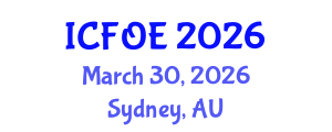 International Conference on Future of Education (ICFOE) March 30, 2026 - Sydney, Australia International Conference on Future of Education (ICFOE) March 30, 2026 - Sydney, Australia