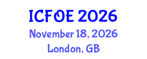 International Conference on Future of Education (ICFOE) November 18, 2026 - London, United Kingdom International Conference on Future of Education (ICFOE) November 18, 2026 - London, United Kingdom