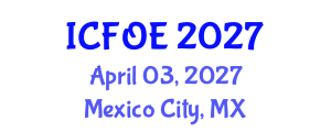 International Conference on Future of Education (ICFOE) April 03, 2027 - Mexico City, Mexico International Conference on Future of Education (ICFOE) April 03, 2027 - Mexico City, Mexico