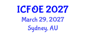 International Conference on Future of Education (ICFOE) March 29, 2027 - Sydney, Australia International Conference on Future of Education (ICFOE) March 29, 2027 - Sydney, Australia