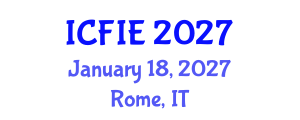 International Conference on Fuzzy Information and Engineering (ICFIE) January 18, 2027 - Rome, Italy International Conference on Fuzzy Information and Engineering (ICFIE) January 18, 2027 - Rome, Italy