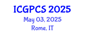 International Conference on Gas, Petroleum and Chemical Sciences (ICGPCS) May 03, 2025 - Rome, Italy