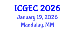 International Conference on Gastroenterology, Endoscopy and Colonoscopy (ICGEC) January 19, 2026 - Mandalay, Myanmar