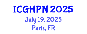 International Conference on Gastroenterology, Hepatology and Pediatric Nutrition (ICGHPN) July 19, 2025 - Paris, France