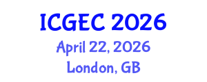 International Conference on Genetic and Evolutionary Computation (ICGEC) April 22, 2026 - London, United Kingdom