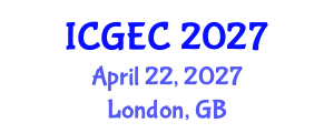 International Conference on Genetic and Evolutionary Computation (ICGEC) April 22, 2027 - London, United Kingdom International Conference on Genetic and Evolutionary Computation (ICGEC) April 22, 2027 - London, United Kingdom