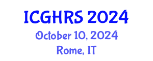 International Conference on Genocide and Human Rights Studies (ICGHRS) October 10, 2024 - Rome, Italy