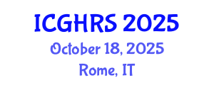 International Conference on Genocide and Human Rights Studies (ICGHRS) October 18, 2025 - Rome, Italy