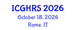 International Conference on Genocide and Human Rights Studies (ICGHRS) October 18, 2026 - Rome, Italy