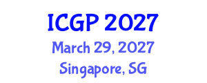 International Conference on Genomics and Pharmacogenomics (ICGP) March 29, 2027 - Singapore, Singapore International Conference on Genomics and Pharmacogenomics (ICGP) March 29, 2027 - Singapore, Singapore