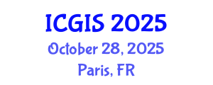 International Conference on Geographic Information Systems (ICGIS) October 28, 2025 - Paris, France