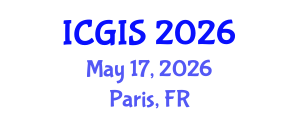 International Conference on Geographic Information Systems (ICGIS) May 17, 2026 - Paris, France