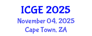 International Conference on Geography and Environment (ICGE) November 04, 2025 - Cape Town, South Africa