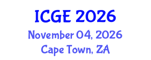 International Conference on Geography and Environment (ICGE) November 04, 2026 - Cape Town, South Africa