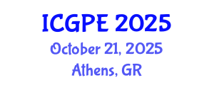 International Conference on Geography, Planning, and Environment (ICGPE) October 21, 2025 - Athens, Greece