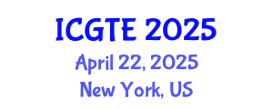 International Conference on Geography, Transport and Environment (ICGTE) April 22, 2025 - New York, United States