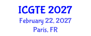 International Conference on Geography, Transport and Environment (ICGTE) February 22, 2027 - Paris, France International Conference on Geography, Transport and Environment (ICGTE) February 22, 2027 - Paris, France