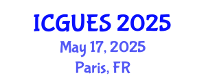 International Conference on Geography, Urban and Environmental Studies (ICGUES) May 17, 2025 - Paris, France