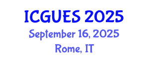 International Conference on Geography, Urban and Environmental Studies (ICGUES) September 16, 2025 - Rome, Italy
