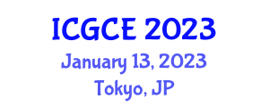 International Conference on Geological and Civil Engineering (ICGCE) January 13, 2023 - Tokyo, Japan