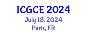 International Conference on Geological and Civil Engineering (ICGCE) July 18, 2024 - Paris, France