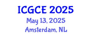 International Conference on Geological and Civil Engineering (ICGCE) May 13, 2025 - Amsterdam, Netherlands