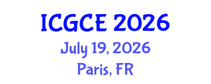 International Conference on Geological and Civil Engineering (ICGCE) July 19, 2026 - Paris, France