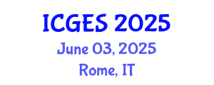 International Conference on Geological and Earth Sciences (ICGES) June 03, 2025 - Rome, Italy