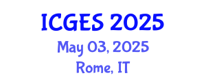 International Conference on Geological and Earth Sciences (ICGES) May 03, 2025 - Rome, Italy