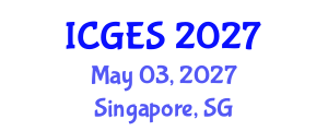 International Conference on Geological and Earth Sciences (ICGES) May 03, 2027 - Singapore, Singapore International Conference on Geological and Earth Sciences (ICGES) May 03, 2027 - Singapore, Singapore