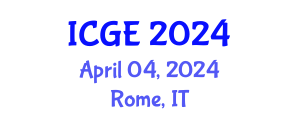 International Conference on Geological Engineering (ICGE) April 04, 2024 - Rome, Italy