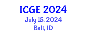 International Conference on Geological Engineering (ICGE) July 15, 2024 - Bali, Indonesia