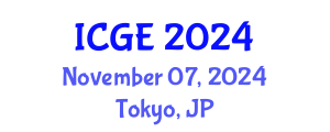 International Conference on Geological Engineering (ICGE) November 07, 2024 - Tokyo, Japan