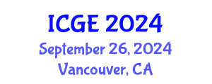 International Conference on Geological Engineering (ICGE) September 26, 2024 - Vancouver, Canada