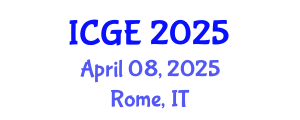 International Conference on Geological Engineering (ICGE) April 08, 2025 - Rome, Italy