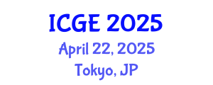 International Conference on Geological Engineering (ICGE) April 22, 2025 - Tokyo, Japan