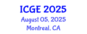 International Conference on Geological Engineering (ICGE) August 05, 2025 - Montreal, Canada