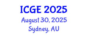 International Conference on Geological Engineering (ICGE) August 30, 2025 - Sydney, Australia